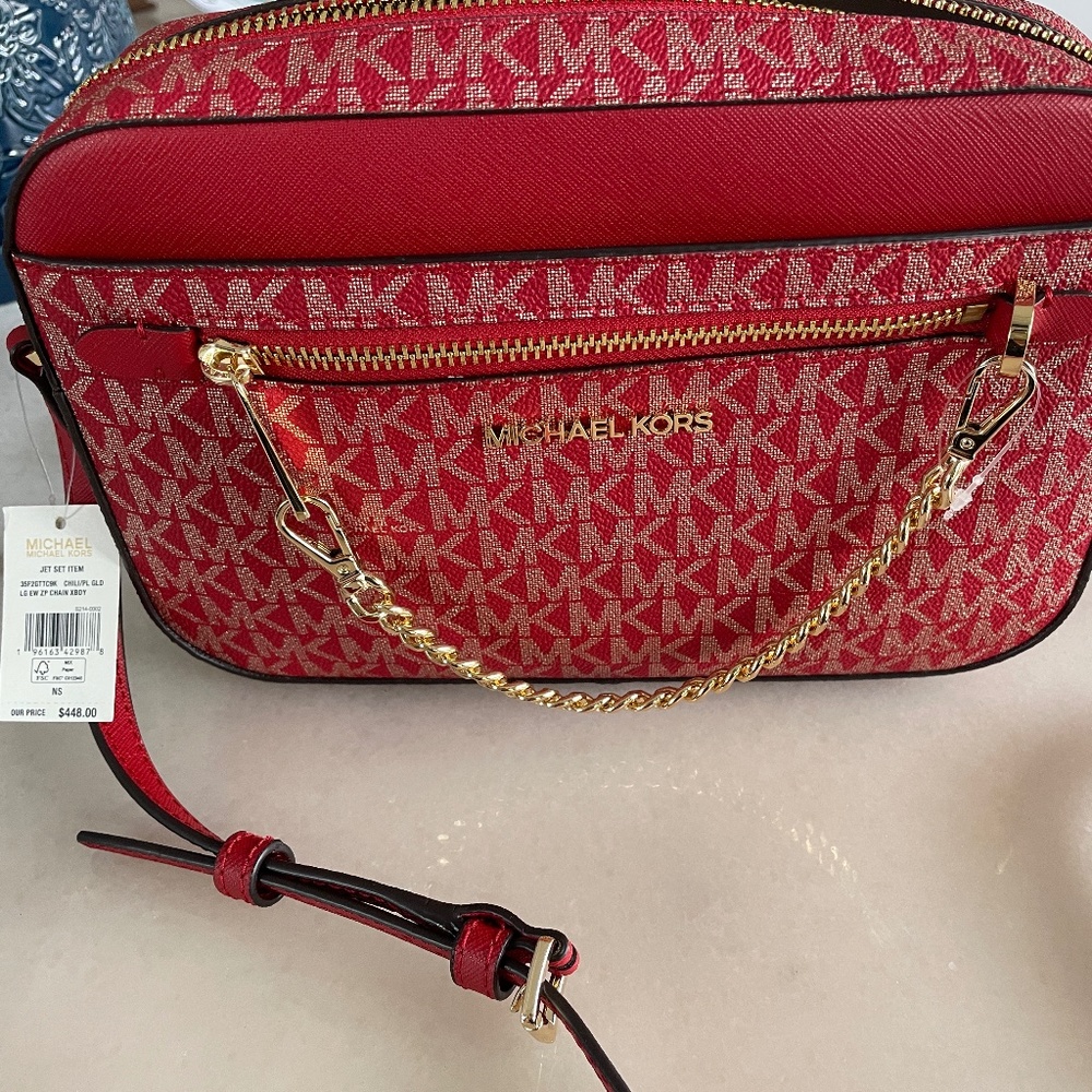 Michael Kors Jet Set Largo Logo Crossbody Purse NWT